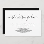 Invitation Gala de la Cravate noire (Devant / Derrière)