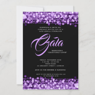 Invitation Gala de l'entreprise officielle Boule violet lumiè