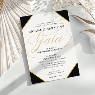 Invitation GALÀ DE LEVÉE DE FONDS élégant événement cravate n