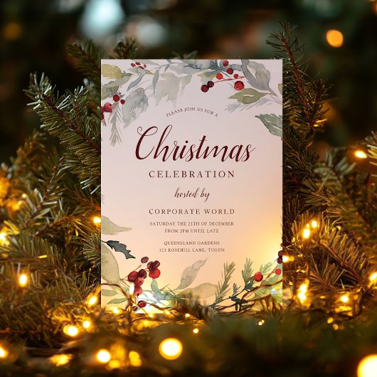 Invitation Gala de Noël de la Serie de Noël