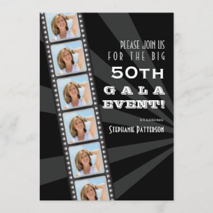 Invitation Gala de photo d'anniversaire de célébrité de