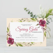 Invitation Gala de printemps collecte de fonds Aquarelle Flor (Debout devant)