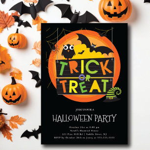 Invitation Gala de Trick ou Treat Halloween