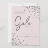Invitation Gala d'entreprise officiel Silver Confetti Blush P (Devant)