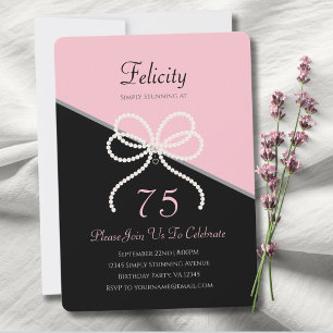 Invitation Gala des 75 ans de Chic Simplement Époustouflant R