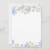 Invitation Gala d'hiver Bleu et Or Invite (Dos)