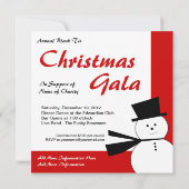 Invitation Gala élégant de charité de Noël de bonhomme de (Dos)