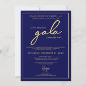Invitation Gala événement Charity collecte de fonds Elegant B (Devant)