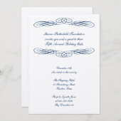 Invitation Gala formel d'entreprise de manuscrit de ruban (Devant / Derrière)