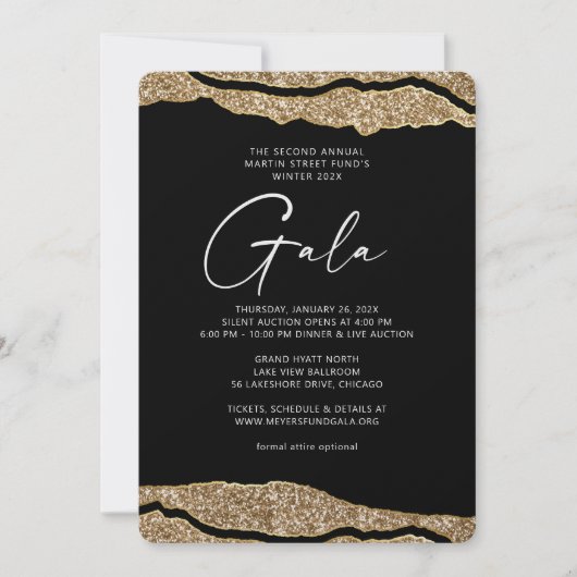 Invitation Gala Gold Layers (Devant)