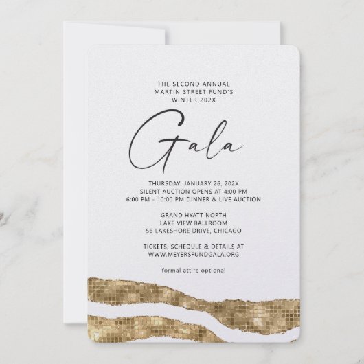 Invitation Gala Gold Layers (Devant)