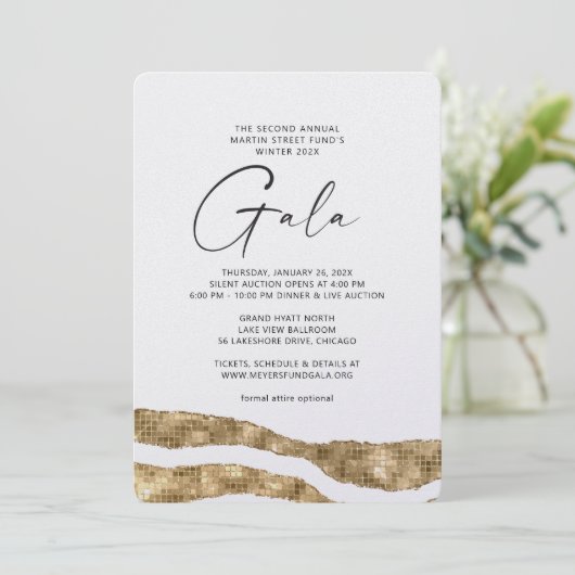 Invitation Gala Gold Layers (Debout devant)