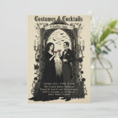 Invitation Gala gothique foncé Costumes & Cocktails Halloween (Debout devant)
