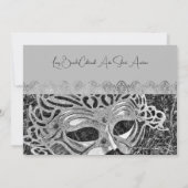 Invitation Gala Masquerade Argent (Dos)