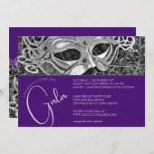 Invitation Gala Masquerade Argent (Devant / Derrière)