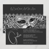 Invitation Gala Masquerade Argent (Devant / Derrière)