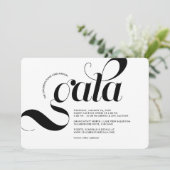 Invitation Gala minimaliste de swag moderne (Debout devant)