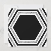 Invitation Gala Night Business Fonction Argent Hexagon (Dos)