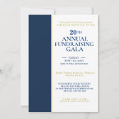 Invitation Gala Royal Blue & Gold Charity Event (Devant)