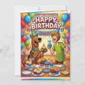 Invitation Galas d'anniversaire du mystère doré (Dos)