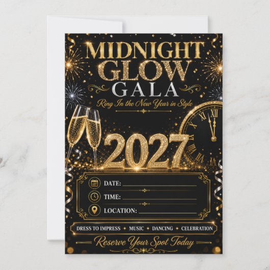 Invitation Galas de la Lumière de Minuit (Devant)