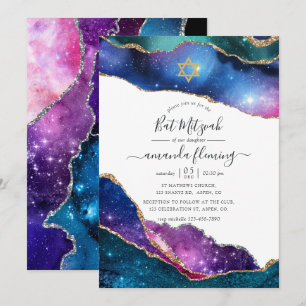 Invitation Galaxie Agate Bar Mitzvah