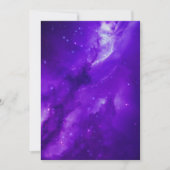 Invitation Galaxie avec étoiles dans l'espace (Devant)