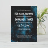 Invitation Galaxie bleue (Debout devant)