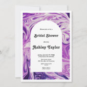 Invitation Galaxie Bleue Moderne Fête des mariées d'art Abstr (Devant)