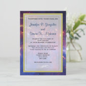 Invitation Galaxie brillante dans le Mariage spatial (Debout devant)
