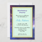 Invitation Galaxie brillante dans l'espace (Devant)