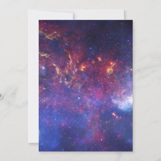 Invitation Galaxie brillante dans l'espace (Dos)