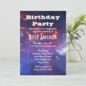 Invitation Galaxie brillante et lumineuse dans l'espace extra (Debout devant)