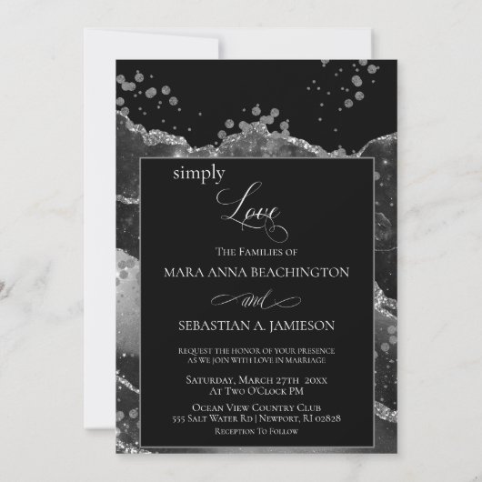 Invitation *~* Galaxie céleste spatiale Cosmos Nebula Mariage (Dos)