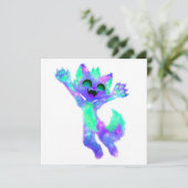 Invitation Galaxie Chibi Cat Party (Debout devant)