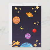 Invitation Galaxie colorée fête d'anniversaire (Dos)