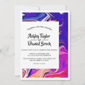 Invitation Galaxie colorée moderne Mariage Abstrait artistiqu (Devant)