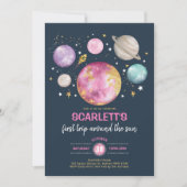 Invitation Galaxie de l'espace extra-atmosphérique Anniversai (Devant)