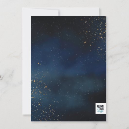 Invitation Galaxie d'or (Dos)