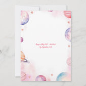 Invitation Galaxie douce moderne sortie de ce monde anniversa (Dos)