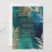 Invitation galaxie nébuleuse verte émeraude ciel nocturne feu (Devant)