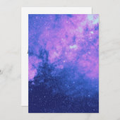 Invitation Galaxie rose     (Devant / Derrière)