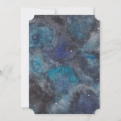 Invitation Galaxie spatiale en Blue Anniversaire (Dos)