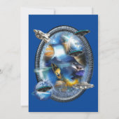 Invitation Galaxie visiteurs dans l'espace (Dos)