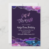 Invitation Galaxy Agate de ce monde Onze Anniversaire (Devant)