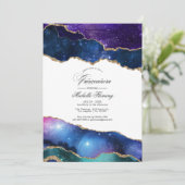 Invitation Galaxy Agate Quinceañera (Debout devant)