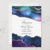 Invitation Galaxy Agate Quinceañera Photo (Devant)