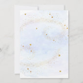 Invitation Galaxy Blue Gold Space Anniversaire Heure Capsule  (Dos)