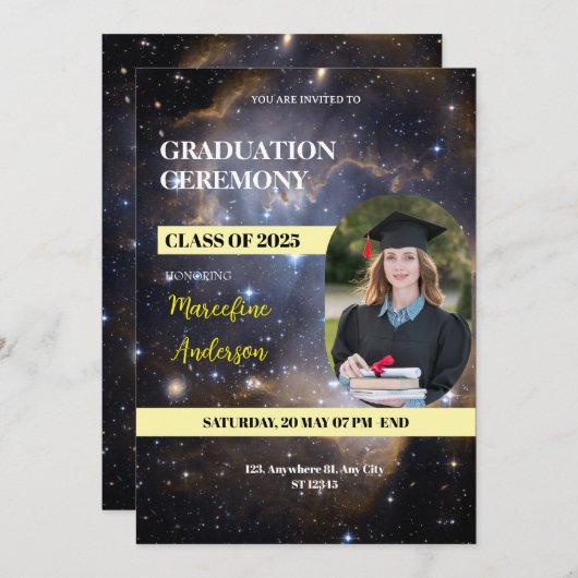 Invitation Galaxy Class of 2025 Ceremony Invite (Devant / Derrière)