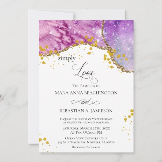 Invitation *~* Galaxy Cosmos Space SIMPLEMENT AIMER les étoil (Dos)